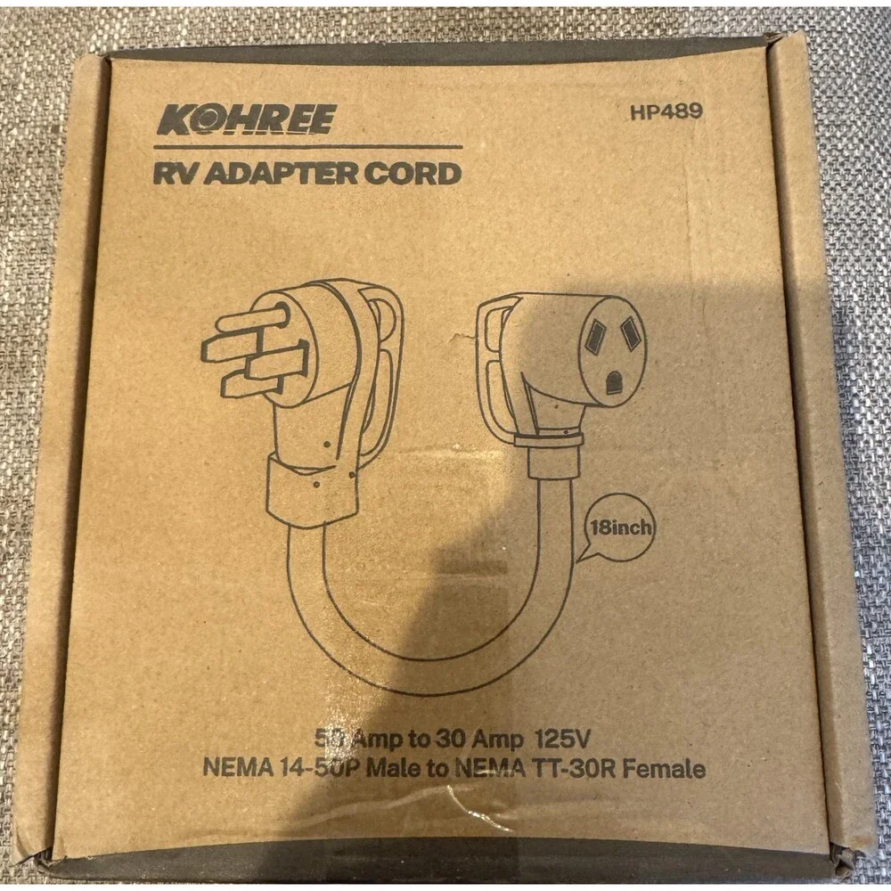 New Kohree RV Adapter Cord 50 Amp t 30 Amp 125V
